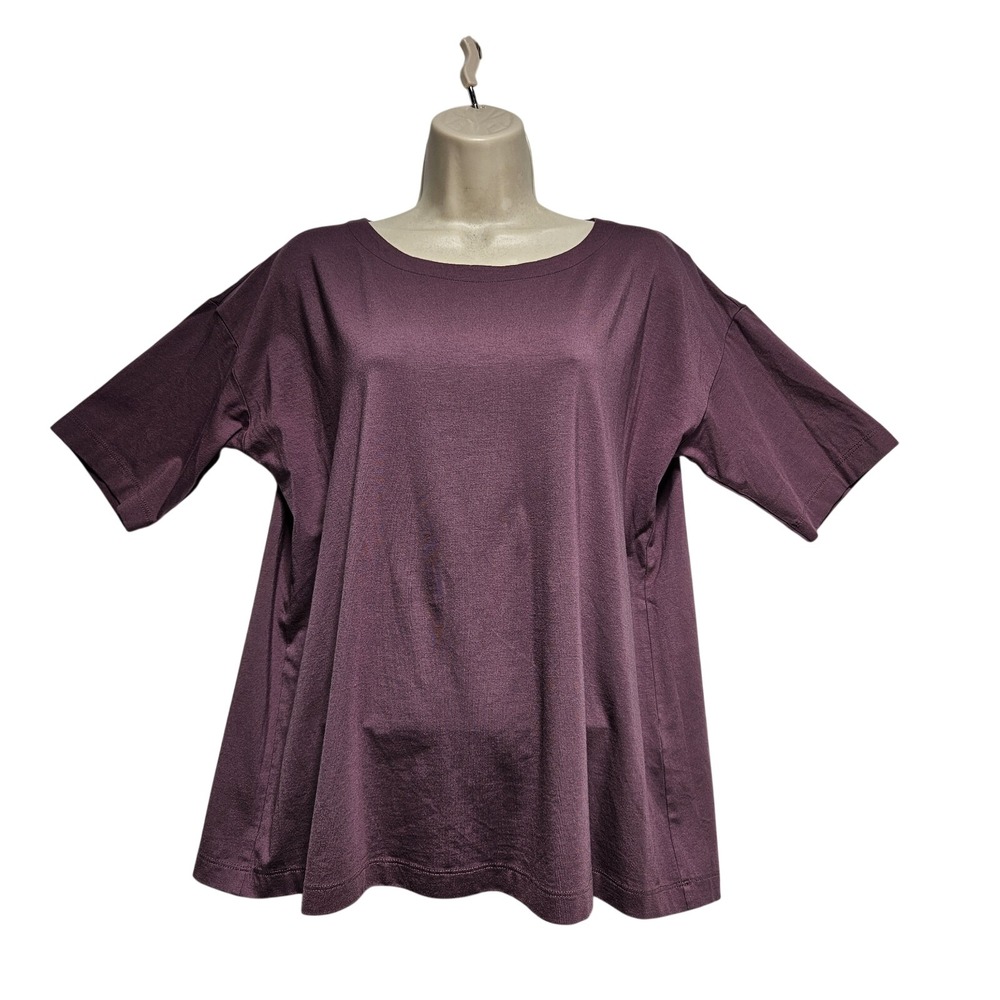 J Jill Womens SZ M Luxe Supima‎ Tee Minimalist Feminine Classic Capsule Closet